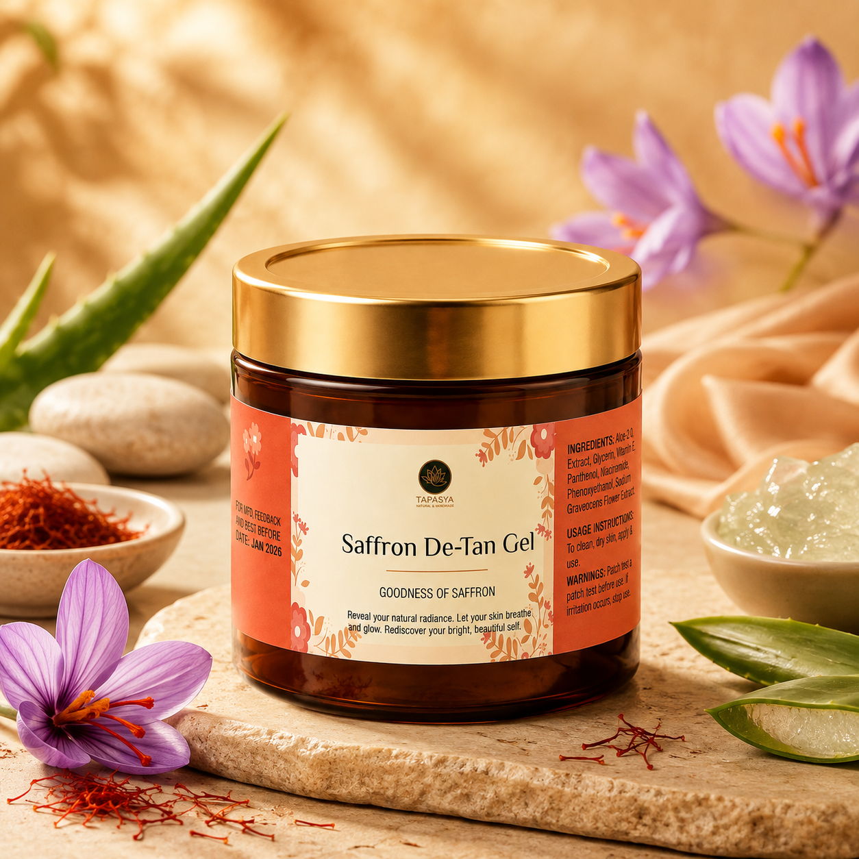 Saffron De-tan Gel